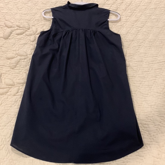 Anthropologie HD in Paris Navy Blue button down hi-low sleeveless tunic, size 8 - Picture 10 of 10